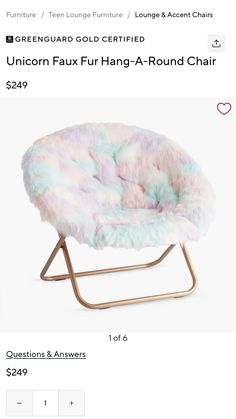 a pink and blue chair on sale for $ 29 99 with the price tag below it