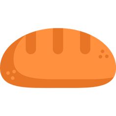 an orange loaf of bread on a white background