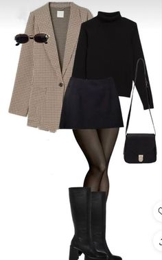 Vinter Mode Outfits, Looks Black, Mode Inspo, Looks Chic, Crochet Bags, 가을 패션, Autumn Outfit, Outfit Inspo Fall, Business Casual Outfits