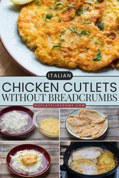 Italian Chicken Cutlets without Breadcrumbs Italian Chicken Cutlets, How To Fry Chicken, Sliced Chicken Breast Recipes, Breadcrumbs Recipe, Fried Chicken Breast Recipe, Dinner Italian, Fried Chicken Cutlets, Chicken Cutlet Recipes