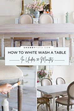 how to white wash a table in under 30 minutes