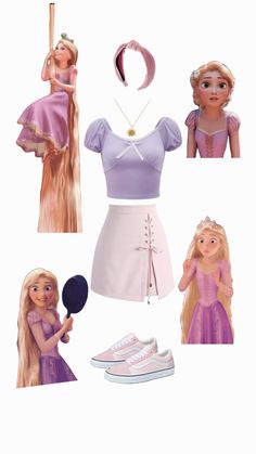 Tangled Disneyland Outfit, Disney Princess Outfit Ideas Casual, Rupunzle Inspired Outfit, Rapunzel Inspired Disney Outfit, Rapunzel Costume Ideas For Women, Simple Disneybound Outfits, Rapunzel Halloween Outfit, Rapunzel Aesthetic Clothes, Cute Disney Clothes For Women