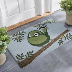 Bernadette Bird Hooked Door Mat | Grandin Road