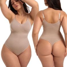 The seamless body tightens your waist and breasts, remaining invisible under your outfit. Seamless Bodysuit Fabric; 90% Nylon, 10% Elastane 4-way Stretch Adjustable Straps Bra Design Moisture Wicking Hook Eyes Closure Skin Friendly Sleeveless Slim-fit Size: S to 3XL Hip lifting, Abdominal contraction Colors: Black, Coffee, Skin Age: Adult Gender: Female Product ID: CJYD181287603 Note: All sizes are smaller than regular European and American sizes. Choose the larger size if your size is between t High Cut High Stretch Bodysuit With Built-in Bra, Seamless High Cut Bodysuit, High Stretch Seamless Leotard, Seamless Solid Backless Leotard, Seamless Backless Shapewear Bodysuit, Stretch Bodysuit With Built-in Bra And High-cut Leg, High Cut Leotard With Built-in Bra, Backless Leotard With Seamless Construction, Seamless High-cut Leg High Stretch Bodysuit