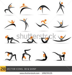 an image of people doing different yoga poses