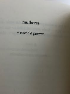 an open book with the words mulheres, esse e o poema