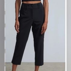 Black Women's Capri Pants Brand New With Tags Perfect For Upcoming Summer Days! Size 14 High Waist. Straight Leg. Belt Loops. Zip Fly And Button Closure. Front Slant Pockets. Back Welt Pockets. Capri Length. Machine Wash. 64% Polyester, 32% Rayon, 4% Spandex. Black Cropped Leg Capris With Pockets, Black Straight Leg Capris With Pockets, Black Cropped Leg Bottoms For Business Casual, High Waist Black Capris For Work, Casual Black Capris For Work, Black Cropped Leg Bottoms For Work, Black Cropped Bottoms For Workwear, Mid-rise Black Capris, Black Mid-rise Capris For Work