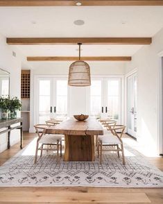 the dining room is clean and ready for us to eat dinner on it's own table