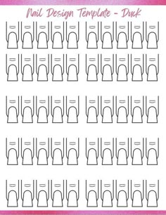 Do you want to create a beautiful set of nails, but aren't sure where to start? This duck nail template is designed to help guide you in expressing your creativity while also assisting you with time management! This template is available for instant download as a PDF. Polygel Nail Art, Nail Planner, Printable Nail Art Templates, Duck Tip Nails, Nail Stencils Templates, Duck Nail, Printable Nail Art, Nail Template, Polygel Nail