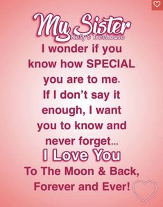 i love you to the moon and back for my sister on valentine day with her