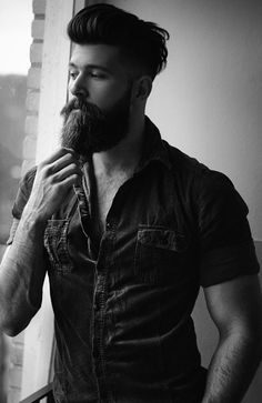 Badass Beard, Tatto Boys, Beard Hairstyle, Beard Lover, Great Beards, Beard Love, Beard Tattoo, Awesome Beards, Beard Styles For Men