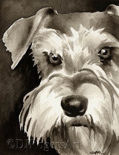 a black and white drawing of a dog