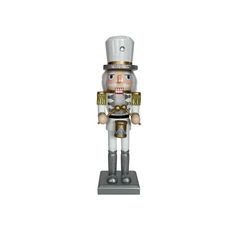 a nutcracker figurine is shown on a white background