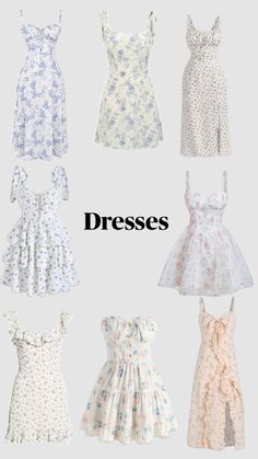 Cute Ruffle Dress For Dress-up, Cute Summer Ruffle Dress For Dress-up, Cute Dresses Coquette, H&m Ruffled Dresses For Spring, Spring Ruffle Dress In Coquette Style, Beautiful Floral Dresses, Preppy Summer Outfits, Modesty Outfits, Outfit Inspo Summer