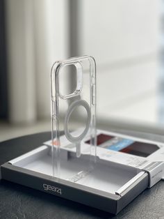 an iphone case sitting on top of a table