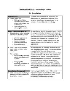 descriptive writing worksheet for students