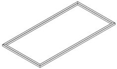 a line drawing of a rectangle shaped object