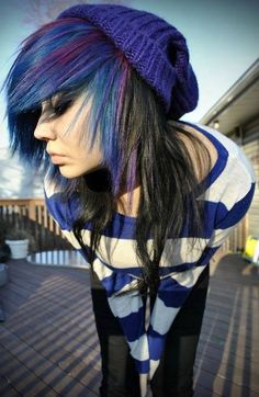 I've always wanted to do this to my hair :) Blonde Pony, Emo Scene Girls, Emo Scene Hair, Scene Girl, Black Hair Color, Hair Color Pastel, Scene Girls, Emo Hair