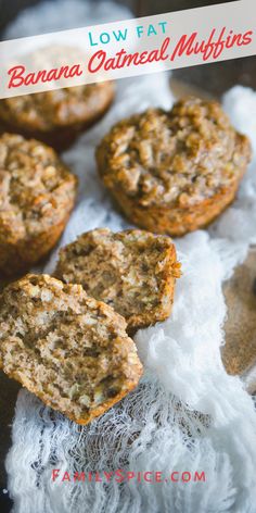 Low Fat Oatmeal Muffins, Low Fat Muffins Healthy, Low Fat Banana Recipes, Low Fat Snacks For Gallbladder, Gallbladder Meals, Low Sugar Banana Muffins, Low Fat Banana Muffins, Low Fat Muffin Recipes, Low Carb Banana Muffins