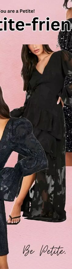 Vestido negro festivo Petite.Dresses for women under 5'4. Short women fashion. Petite fashion. Christmas and New Year party dresses. Vestido navideño. Read Petite blog for style tips glambutfirstcoffee.com

#LTKeurope #LTKstyletip #LTKpartywear Sequin Bow, Bow Back