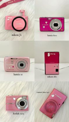 the different types of pink cameras are shown