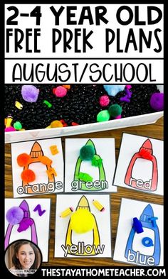 the back to school theme for preschool with pictures of different colors and shapes on it