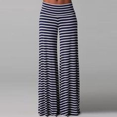 <link href="https://ldzt-media.oss-us-west-1.aliyuncs.com/css/sitetable.css" type="text/css" rel="stylesheet" >Bell-bottom style pants are more and more popular,this pant with striped design can make you looked taller and slimmer and wear bell-bottom is cool,you can wear it at your daily life,whi... Striped Wide Leg Trousers, Long Pants Casual, Fresh Fashion, Stripe Pants, Casual Wide Leg Pants, Bell Bottom Pants, Style Pants, Loose Pants, Striped Pants