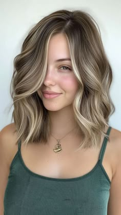 Partial Face Framing Highlights, Partial Highlights With Money Piece, Balayage Mid Length Hair, Brunette With Blonde Highlights Balayage, Highlights With Money Piece, Partial Highlights For Brunettes, Face Frame Highlights, Face Framing Highlights, Autumn Hair