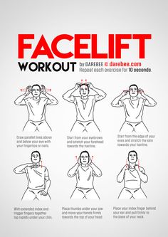 a poster with instructions on how to do a facelift for the entire body and chest