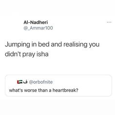 the tweet is asking to someone that he's jumping in bed and reading you didn't pray ash