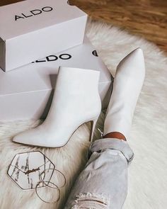 Ivana Santacruz, Shoes Instagram, High Heeled Boots, High Heels Boots, Fashion Nova Shoes, Hype Shoes, White Boots, Fashion Heels, Aldo Shoes