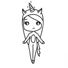 Coloring Pages Chibi, Big Coloring Pages, Chibi Template, Chibi Coloring, Chibi Coloring Pages, Unicorn Drawing, Bff Drawings