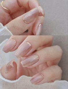 Cautiva con Estilo: 50 Diseños de Uñas Bonitos y Elegantes para la Temporada Maquillage Yeux Cut Crease, Kutek Disney, Minimal Nails Art, Hello Nails, Subtle Nails, Simple Gel Nails, Minimal Nails, Casual Nails, Blush Nails