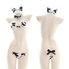 Kawaii Black Bowknot Ringbell Cute Cow Lingerie Set MK16848 Cow Outfits, Lingerie Cute, Anime Lingerie, Neck Ring, Cute Cow, Seductive Clothes, Cute Lingerie, Lingerie Costume, Lingerie Outfits