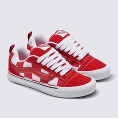 Vans Knu Skool Mega Check/ Red Suede. Super Crisp Summer 23’ Release. The Shoes Are Flawless As Shown. Will Ship Same Or Next Day, Brand New In The Box, Exactly As Shown. I’ll Also Be Listing The Black And The Brown Model Asap Message With Any Questions And Bundle For A Discount! New To Poshmark? Use Invite Code- Dunn_dealz For $10 Off Your First Order! Red Vans Sneakers With Rubber Sole, Red Lace-up Vans Sneakers, Vans Sneakers University Red Round Toe, Red Vans Skate Shoes With Red Sole, Red Vans Skate Shoes, Red Vans Sneakers With Red Sole, Hi Top Vans, Light Pink Shoes, Rare Vans