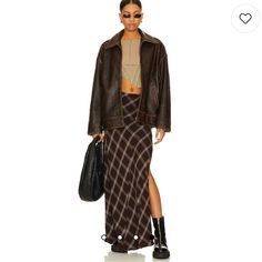 Free People X Revolve Vintage Crush Brown Plaid Maxi Skirt Multiple Sizes Brand New Without Tags Mark On Inside Tag. First Quality. Plaid Maxi Skirt, Sweater Skirt Set, Vintage Chanel Handbags, Tiered Maxi Skirt, Maxi Skirt Dress, Womens Maxi Skirts, Free People Skirt, White Halter Maxi Dress, Halter Maxi