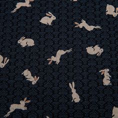 the fabric has rabbits on it