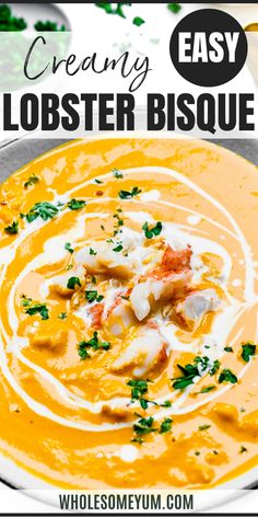 Lobster Bisque Recipe Creamy Lobster Bisque, Bisque Recipe