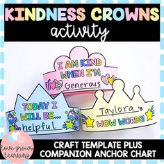 three crowns with the words, i am kind of when i'm serious craft template plus companion anchor chart