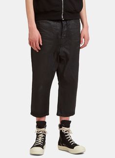 Rick Owens, Pants Outfit, Pocket Design, Men's Pants, Leg Jeans, Pure Cotton, Mens Pants, Black Jeans