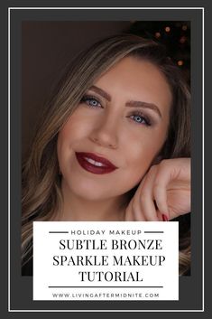 Christmas Makeup Looks, Sparkle Eyes, Nyx Micro Brow Pencil, Deep Red Lipsticks, Smokey Cat Eye, Makeup Monday, Sparkle Makeup, Eve Makeup, Bronze Eye Makeup