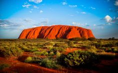 a large rock in the middle of nowhere