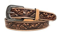 PRICES MAY VARY. genuine leather handmade This is a beautiful genuine leather western style kids belt. Heavy duty and top quality leather. White stitching on the sides. Hand decorated with eagles and horses. Belt comes with the buckle on the picture. Buckle is removeable. Belt is 1 1/4 inch wide. Size is to the center notch, for example a size 20 is 20 inches to the center notch. Kids Belt, Handmade Leather Belt, Cowboy Rodeo, Western Belt, Leather Artisan, Branded Belts, Western Belts, Belt Shop, Leather Belts