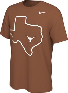 Classic Collegiate Style Short sleeve, crew neck tee Ribbed, tagless collar with interior taping Athletic fit Style and Team Spirit Team graphics screen-printed on center chest Swoosh™ design trademark screen-printed on left chest Additional Details Machine washable Officially licensed collegiate product Texas T Shirt, Hook Em Horns, Nike Art, Collegiate Style, State Of Texas, Orange Texas, Texas Longhorns, Nike Swoosh, Short Sleeve T Shirt