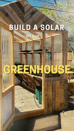 Solar greenhouse Solar Greenhouse, Outdoor Greenhouse, Greenhouse Shed, Build A Greenhouse, Home Greenhouse, Backyard Greenhouse, Greenhouse Plans, Diy Greenhouse