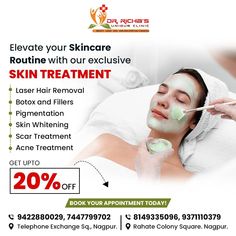 👉Your Skin, Our Priority: Trust Dr. Richa's Unique Clinic for Innovative Treatment for Healthy, Glowing Skin. 📢Whether you're looking to reduce frown lines or forehead wrinkles, or pigmentation our skin treatments can help you achieve smoother, more youthful-looking skin.  🚀Get upto 20% OFF  🔹🔹Schedule your consultation today and take the first step towards a more youthful, vibrant you. 📲Contact us: 📍Telephone Exchange Square , Nagpur : 9422880029 | 7447799702. 📍Rahate Colony Square, Nagpur : 8149335096 | 8793717826. . . #drrichasuniqueclinic #drrichajain #AntiAgingJourney #skinrevival #SkinLove #SelfCare #BeautyFromWithin #RadiantSkin #SkincareTips  #HealthyGlow #SkincareAdvice #skincareclinic #skinclinicnagpur #dermatologistnagpur #skincarenagpur #antiagening  #skinexpertdrricha Telephone Exchange, Frown Lines, Forehead Wrinkles, Healthy Glowing Skin, Skin Clinic, Med Spa, Body Skin Care Routine, Laser Hair Removal