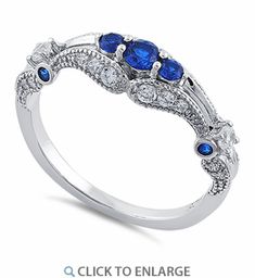 Sterling Silver Filigree Blue Spinel CZ Ring Dreamland Jewelry Large Stone Rings, Blue Spinel, Swarovski Ring, Womens Rings Fashion, Emerald Cut Rings, Vintage Style Rings, Leather Ring, Sterling Silver Filigree, Cz Ring