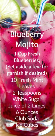 Blueberry Mojito Recipe Non Alcoholic, Blueberry Mojito Mocktail, Blueberry Mocktail, Blueberry Drink, Blueberry Mojito Recipe, Blueberry Drinks, Blueberry Mojito, Mojito Mocktail, Mojito Recipe