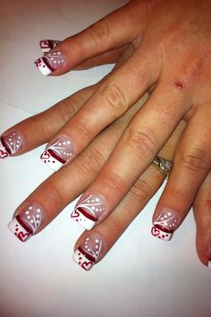 Feb Nails Valentines Day French Tip, Valentines Day Nail Art Designs French Tips, French Tip Nails Gel Valentines Day, French Manicure Valentines Day Nails, February Nails Acrylic, Valentine’s Day Nails Red French Tip, Valentines Day Nails Heart On Ring Finger, Nail Holiday, Holidays Nails