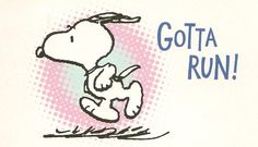 a drawing of a cartoon dog with the words gota run